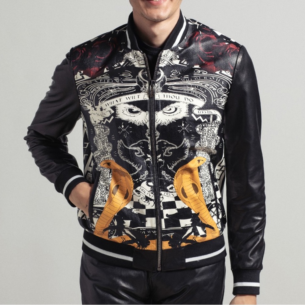 A Deriderim leather jacket. LOGAN LEATHER JACKET // MULTICOLOR